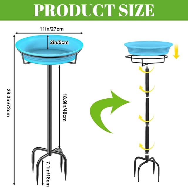 Thumbnail 1 de Giyiprpi Vogeltränke 90 cm Blau