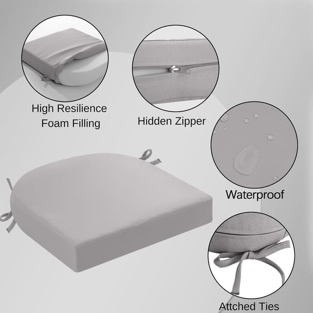 Detalle 1 de Primepatio chair cushion set of 2, 7cm