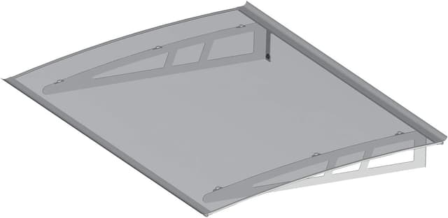 Detalle de Pensilina in alluminio Sun Linea Garden Friend King Collection P1327015, grigio, profondità 100 cm