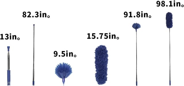 Thumbnail 1 de ZZ LazyCottage Cobweb Duster with 2 Heads, Aluminum Pole ⚙
