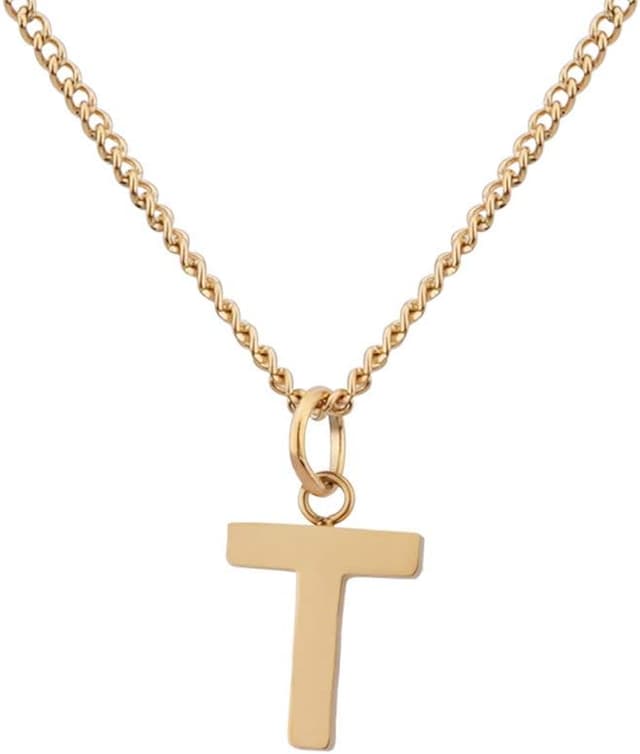 Detalle de GD GOOD.designs EST. 2015 Collana con lettere in oro 18 carati (A-Z) resistente all’acqua