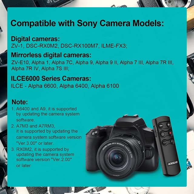 Detalle 2 de Sony A9 remote control RMT-P1BT, 10m