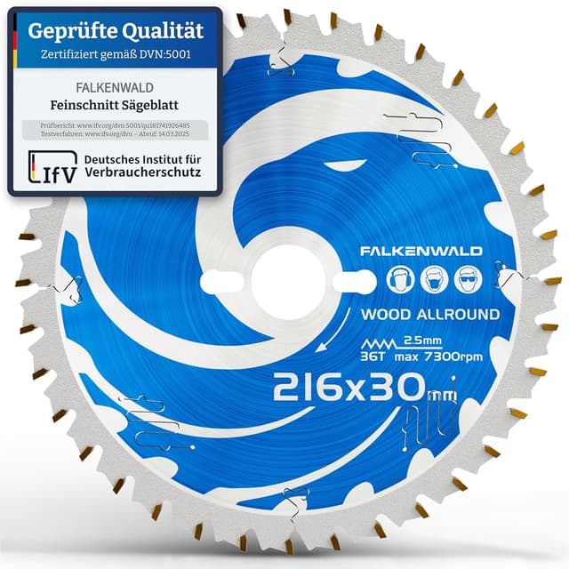 Detalle de FALKENWALD® Sägeblatt 216 x 30 mm ⚙