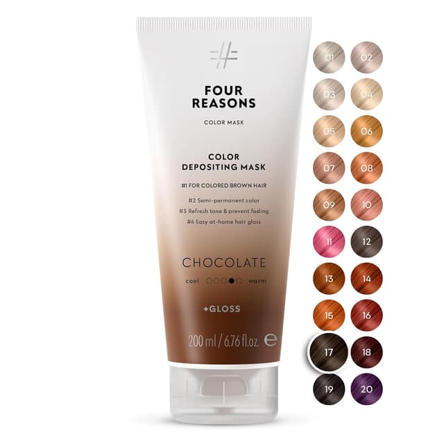 Detalle de Four Reasons Color Mask in Chocolate (27 Colors) Hair Gloss & Color Depositing Conditioner