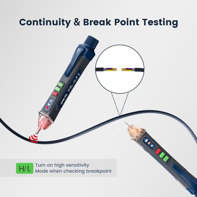 Detalle 2 de VENLAB VD200 voltage tester 12V–1000V