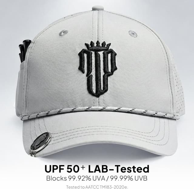 Detalle de NJF Golf Hat Men – Breathable Adjustable Golf Cap with Tee Holder & Ball Marker