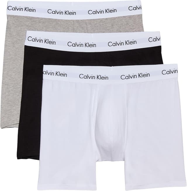 Detalle de Calvin Klein Boxers Longs Lot de 3 Homme Boxer Brief Stretch