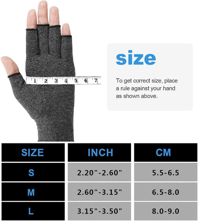 Thumbnail 4 de ACWOO Guantes de Artritis sin dedos L