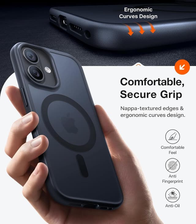 Detalle 2 de TORRAS Magnetic Shockproof for iPhone 17 with Camera Control (MagSafe) — Black