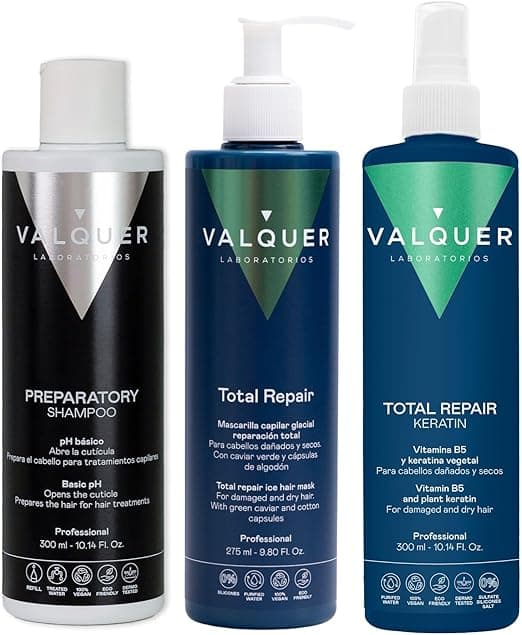 Detalle de Valquer Pack Cold Keratin: Tratamiento Hidratante para Cabello 💧