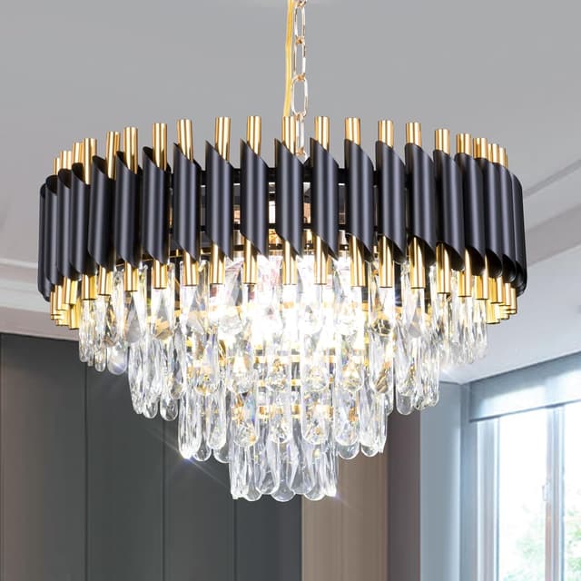 Imagen de FRIXCHUR 20" Modern Crystal Chandelier en OfertitasTOP