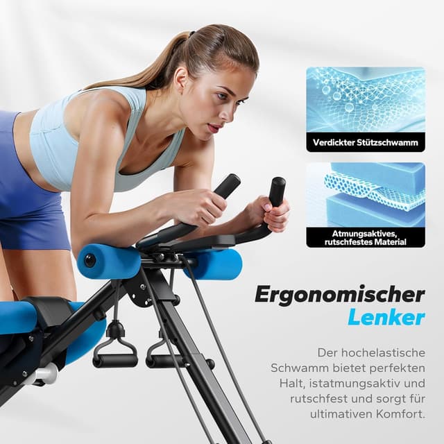 Detalle de MERACH Bauchtrainer für Zuhause mit LCD-Monitor – Multifunktionales Bauchmuskeltraining