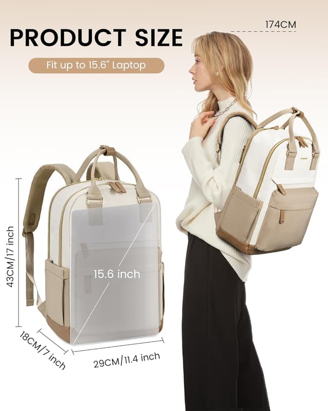 Detalle 2 de LOVEVOOK 15.6 Inch laptop backpack with USB port