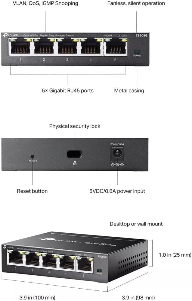 Thumbnail 4 de TP-Link Omada ES205G 5-Port Gigabit Switch