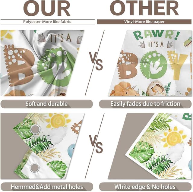 Detalle de Luminora 72x43inch Dinosaur Newborn Backdrop (Cartoon Tropical Leaves Jungle Forest) for Baby Shower & Birthday Photos