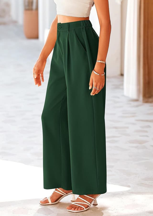 Detalle de PRETTYGARDEN Wide Leg Pants for Women (High-Waisted, Business Casual with Pockets)