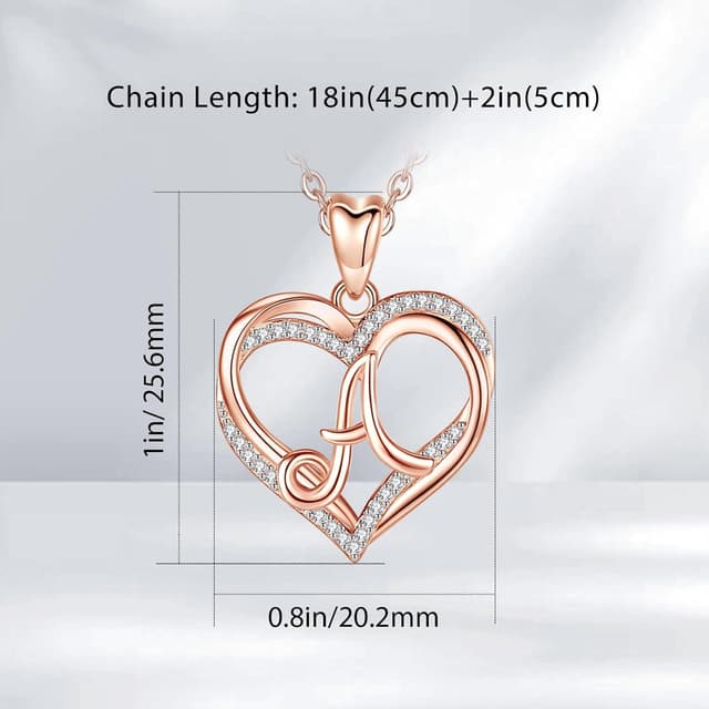 Thumbnail 5 de INFUSEU Collana Ciondolo Lettera A-Z 20"