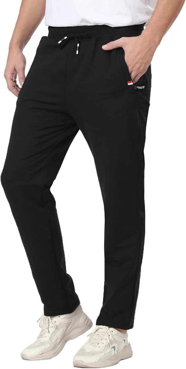 Detalle de JustSun Jogginghose Herren aus Baumwolle mit Reißverschlusstaschen – Trainings- und Freizeithose