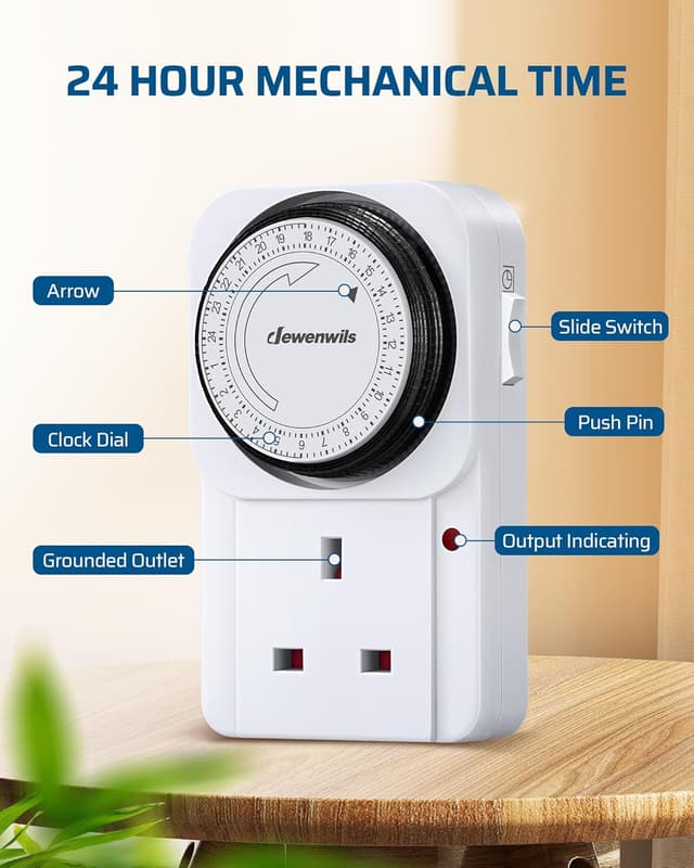 Thumbnail 3 de DEWENWILS 24-hour programmable plug timer ⏱