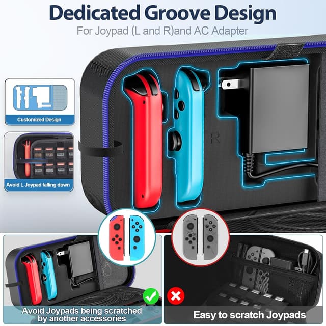 Thumbnail 1 de Switch Carrying Case Compatible with Nintendo OLED 20-Game