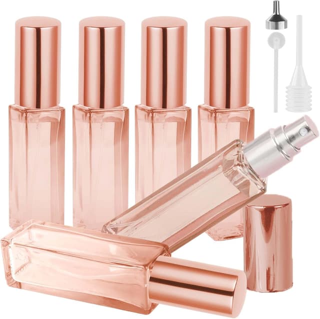 Detalle de LOPHE Parfümzerstäuber-Set 6x10 ml, nachfüllbare Glas-Sprühflaschen für Reise & Alltag