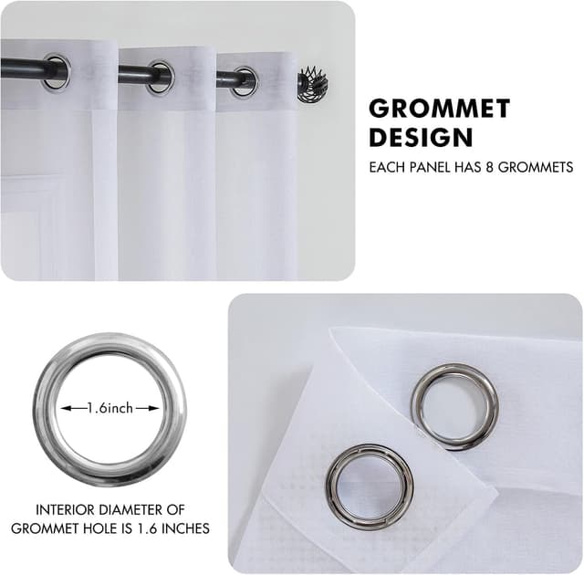 Thumbnail 2 de MIULEE Paneles Transparentes Blancos 🏡 140x122 cm