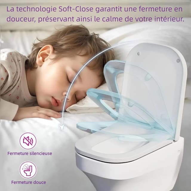 Detalle de Lunette WC Solng 150 kg, fermeture douce