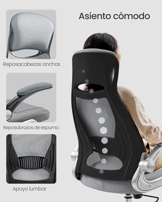 Thumbnail 3 de SONGMICS Silla de Oficina OBN086G01