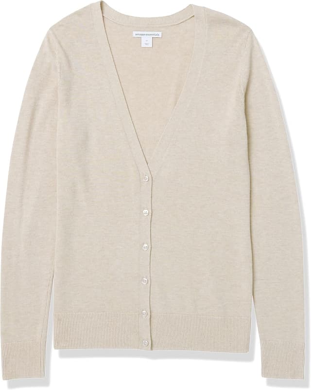 Detalle de Cardigan léger à col en V Amazon Essentials pour femme, coupe classique (grande taille disponible)
