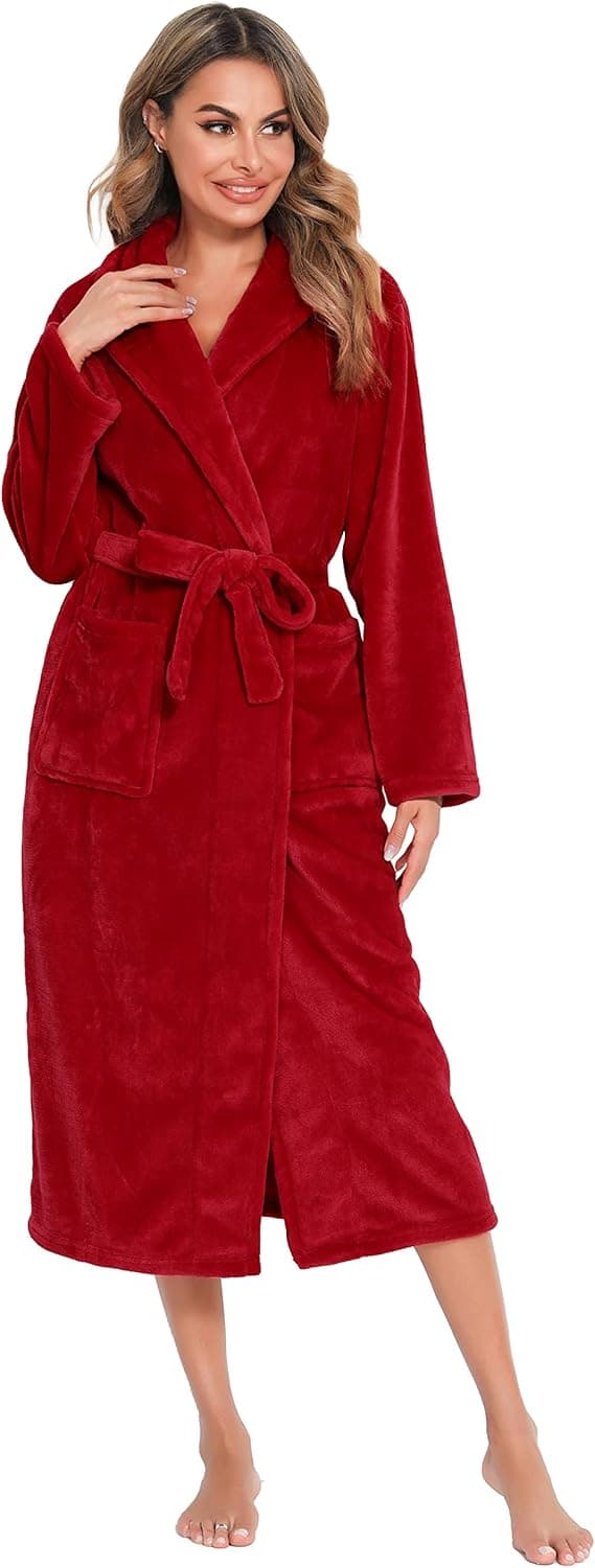 Thumbnail 6 de Peignoir polaire à capuche pour femme Vlazom, flanelle douce et chaude