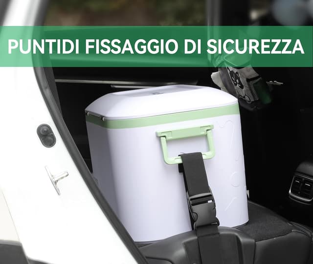 Detalle 2 de BINGI Frigorifero portatile auto 18L con compressore (fino a -18°C) 12V/24V/220V per camper e viaggi
