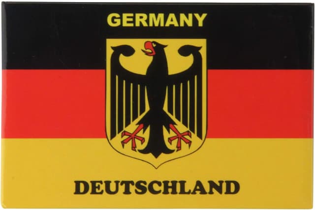 Detalle de Aimant pour réfrigérateur drapeau allemand avec aigle – souvenir Berlin, forte tenue (photo magnet 8 x 5,5 cm)