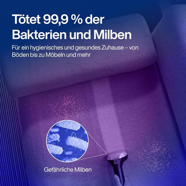 Detalle 2 de SAMAKO PowerClean Pro Waschsauger für Polster & Teppich mit Dampf – Doppeltank-System, 8 Aufsätze