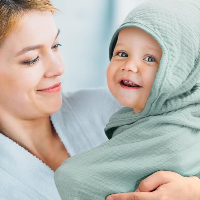 Thumbnail 5 de Peepeemax Kapuzenhandtuch Baby 76×76 cm 2er-Pack 🧖♀