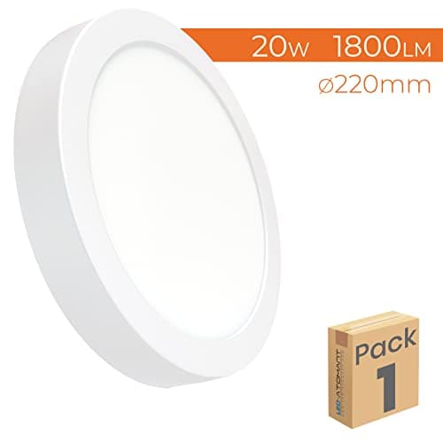 Detalle 2 de LED ATOMANT plafón LED redondo de superficie 220 mm, 20W y 1800 lm en blanco neutro (4500K)