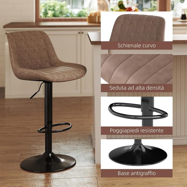 Thumbnail 6 de Youhauchair sgabelli cucina Set 2, altezza regolabile