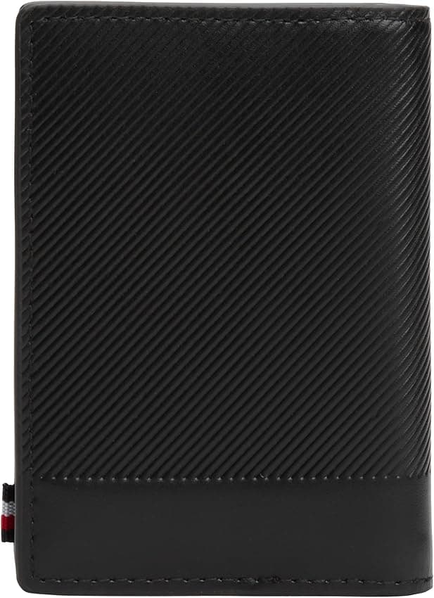 Detalle 2 de Tommy Hilfiger Cartera Foundation Bifold de piel, negra 👛