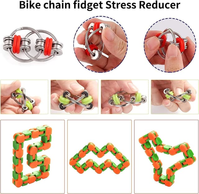 Detalle de JUAUO 30-piece fidget toys sensory pack (age 3+) for stress & anxiety support