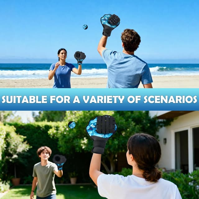Thumbnail 6 de TTQ Water Baseball Ball and Gloves Set for Pool & Beach Games