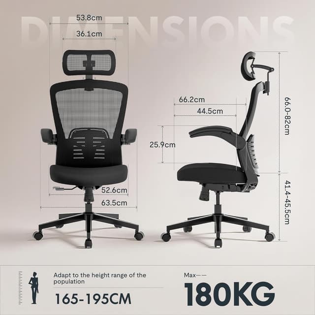 Thumbnail 1 de FLEXISPOT OC3 Pro Air silla ergonómica 180 kg