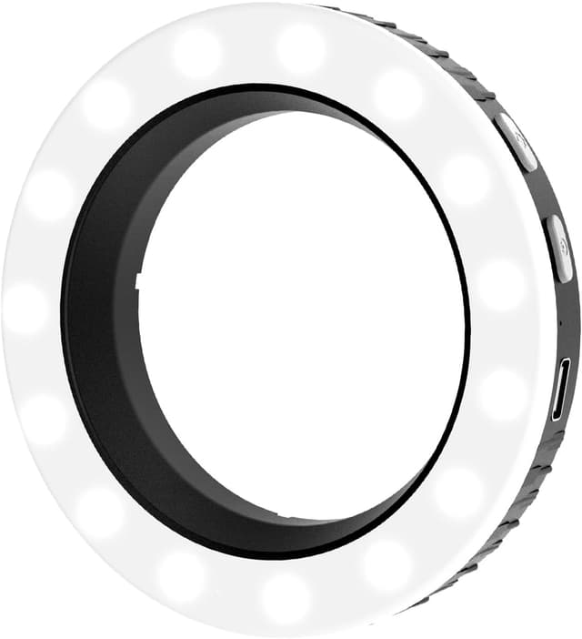 Detalle de NEEWER Basics M22 anneau lumineux LED fileté 67 mm (bicolore, rechargeable, CRI95+)