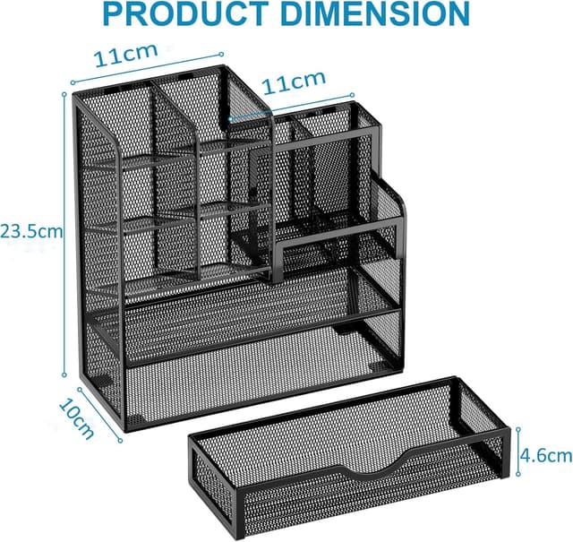 Thumbnail 3 de Marbrasse Netz Schreibtisch-Organizer 🗂