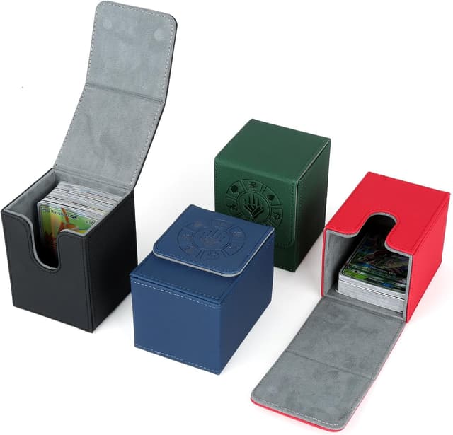 Detalle de Arkeiliy Card Deck Box 4-Pack (110+ storage) with Card Sleeves