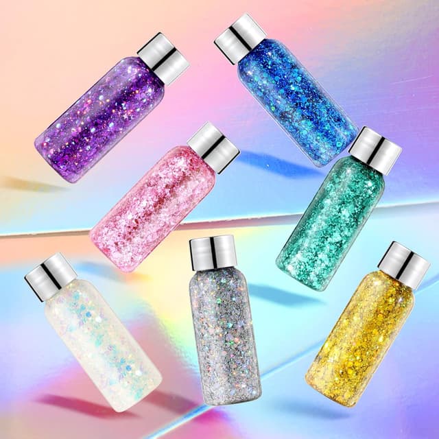 Thumbnail 6 de URAQT Body Glitter Gel – Chunky Glitzer für Gesicht, Haare, Lippen, Nägel & Körper (Grün)