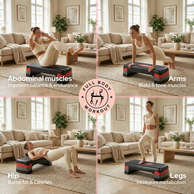 Thumbnail 2 de KM-Fit Fitness Stepper 3-fach höhenverstellbar 200 kg 🏋️♀