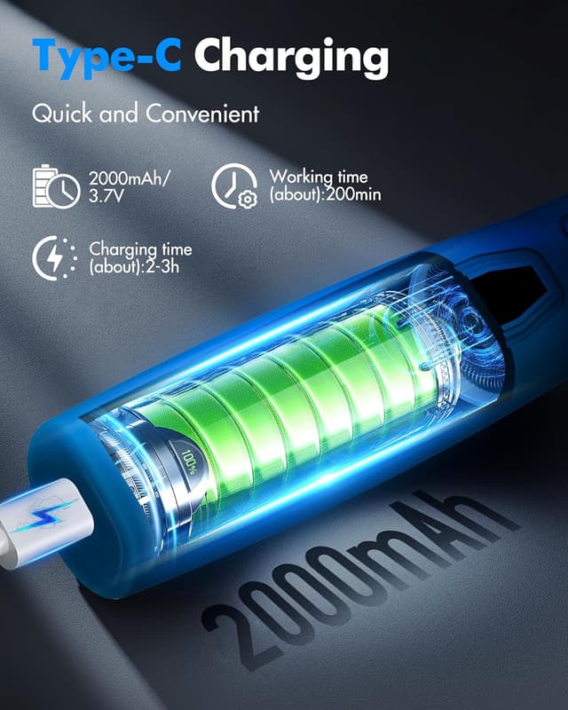 Thumbnail 6 de Cordless Mini Rotary Tool Set (50Pcs) – USB Rechargeable 3.7V with 5 Speeds (3000–15000rpm)