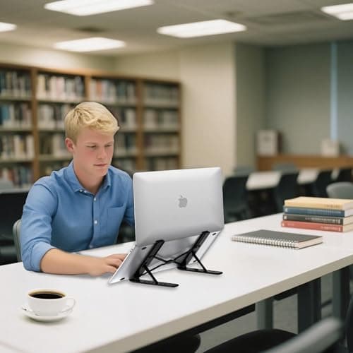 Thumbnail 6 de AITODOS TA AiTodos Soporte portátil plegable de aluminio con ajuste de 6 posiciones (negro)