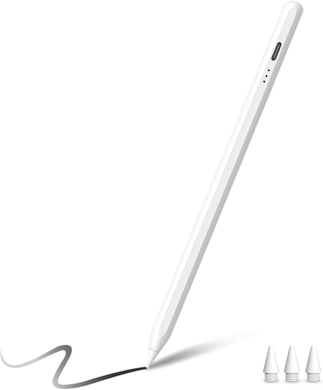 Detalle de Stylus Pen for Apple iPad (2018–2025) with Tilt Sensitivity, Palm Rejection & Fast Charge