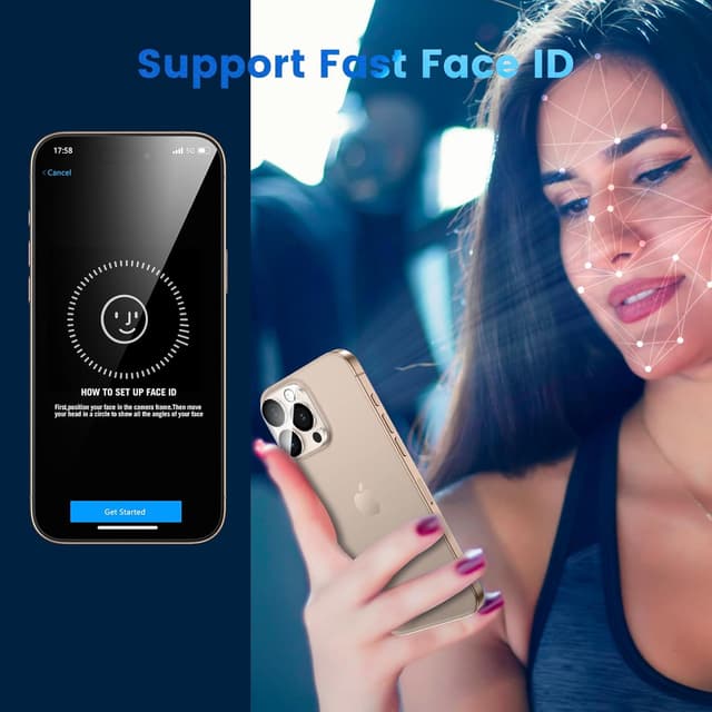 Thumbnail 6 de HWeggo 2+2Pack Privacy Screen Protector with Camera Lens Protectors for iPhone 16 Pro Max