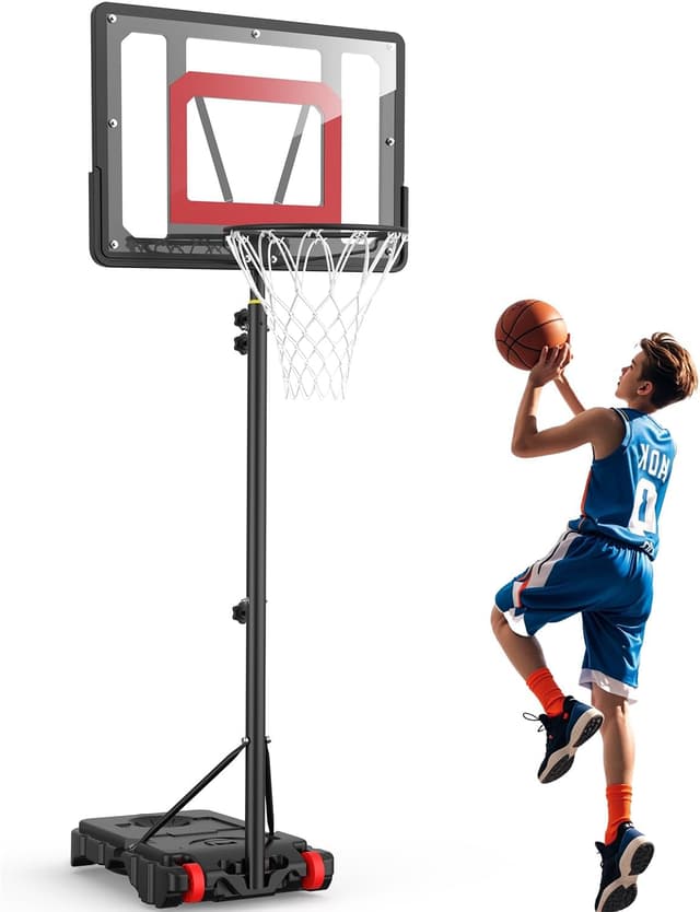 Thumbnail 6 de Outdoor Basketballkorb für Kinder & Jugendliche, 150–210 cm höhenverstellbar mit bruchsicherer 80×60 cm Rückwand